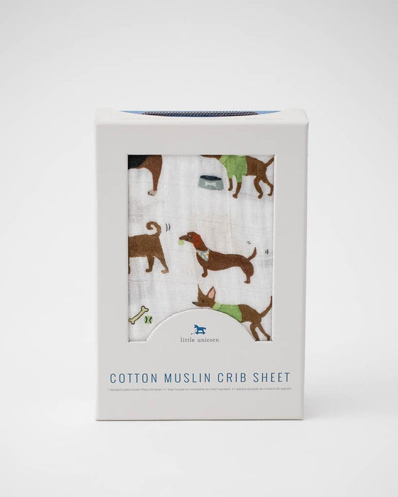 Little Unicorn Muslin Crib Sheet - Woof