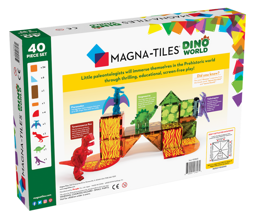 Magna-Tiles Dino World 40-Piece Set