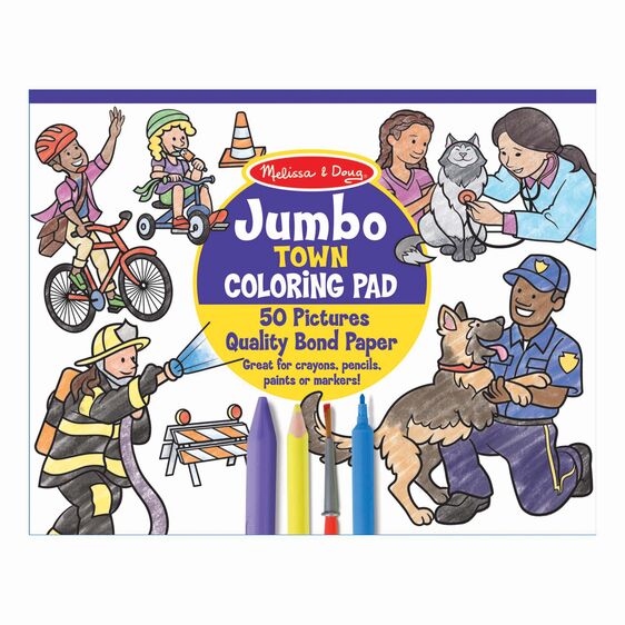 Melissa and Doug Jumbo Town Coloring Pad