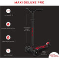 Micro Kickboard Maxi Deluxe Pro Scooter - Red / Black