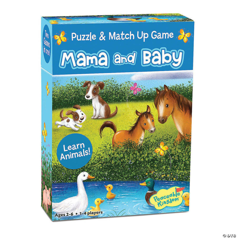 Peaceable Kingdom Mama And Baby Puzzle and Match Up Game