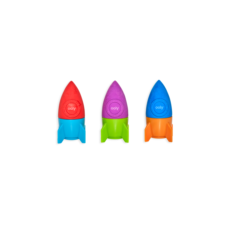 Ooly Blast Off Eraser and Pencil Sharpener - 1 Rocket Ships at Random