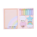 Ooly Side Notes Sticky Tab Notepad Pastel Rainbows