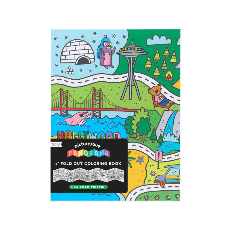Ooly USA Road Trippin' Panorama Coloring Book