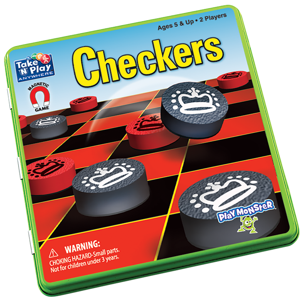 Checkers Magnetic Travel Game