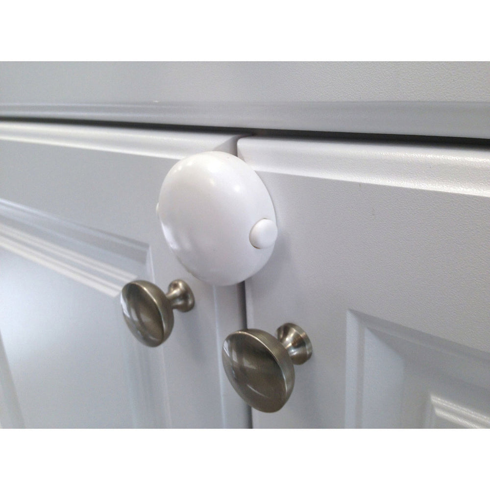 Qdos Adhesive Double Door Lock - White