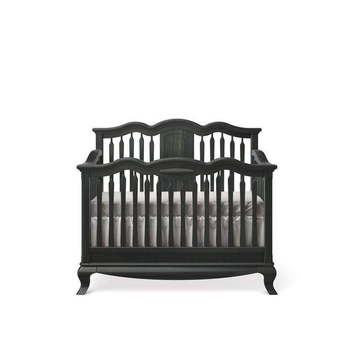 Romina Cleopatra Convertible Crib with Open Back Panel - Espresso