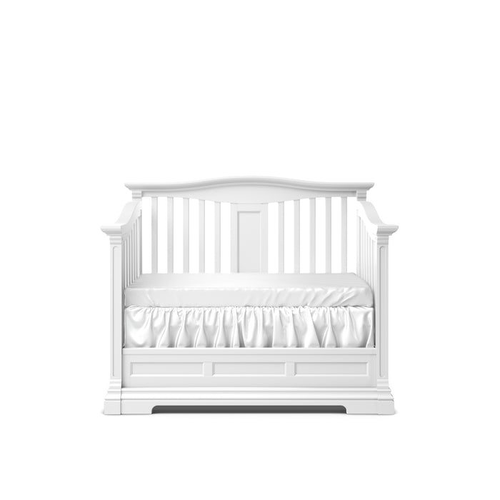 Romina Imperio Convertible Crib with Open Back Panel - Solid White