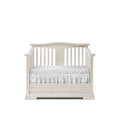 Romina Imperio Convertible Crib with Open Back Panel - Washed White
