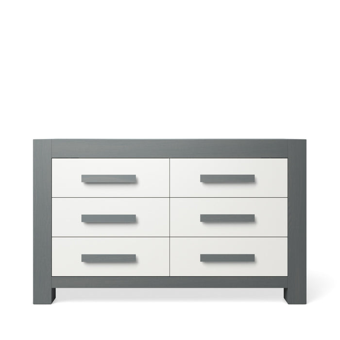 Romina Ventianni Double Dresser - Washed Grey / Solid Grey