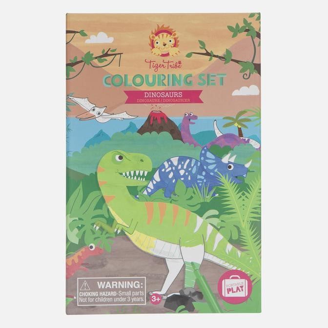 Schylling - Tiger Tribe Colouring Set Dinosaurs