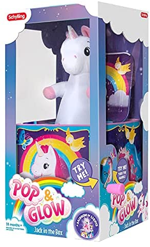 Schylling Pop and Glow Unicorn Jack-in-the-Box
