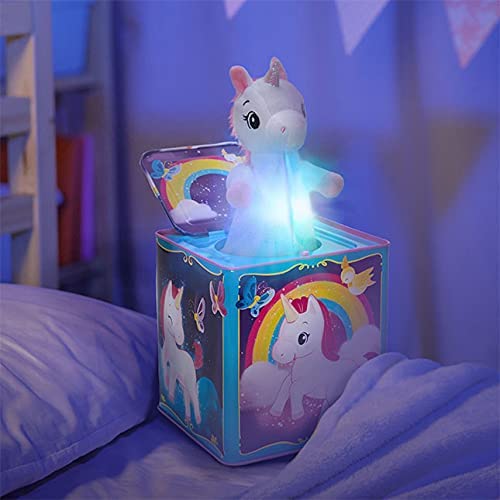 Schylling Pop and Glow Unicorn Jack-in-the-Box