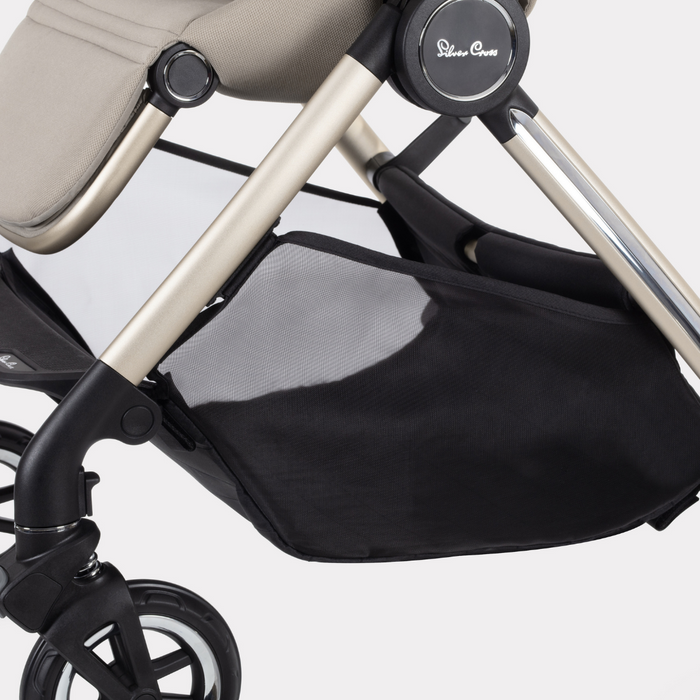 Silver Cross Dune Stroller and Compact Bassinet - Stone