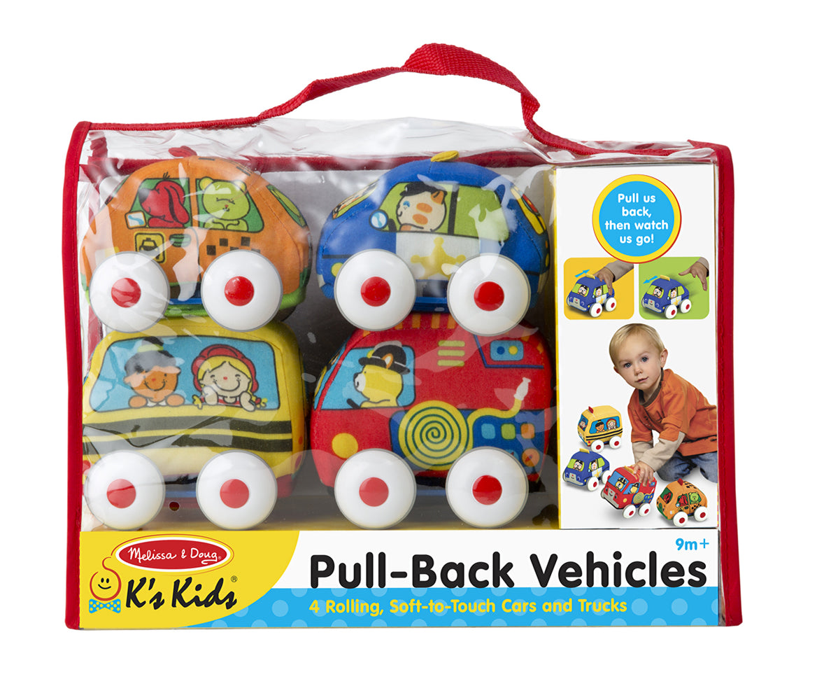Melissa & Doug Soft Pull-Back Vehicles