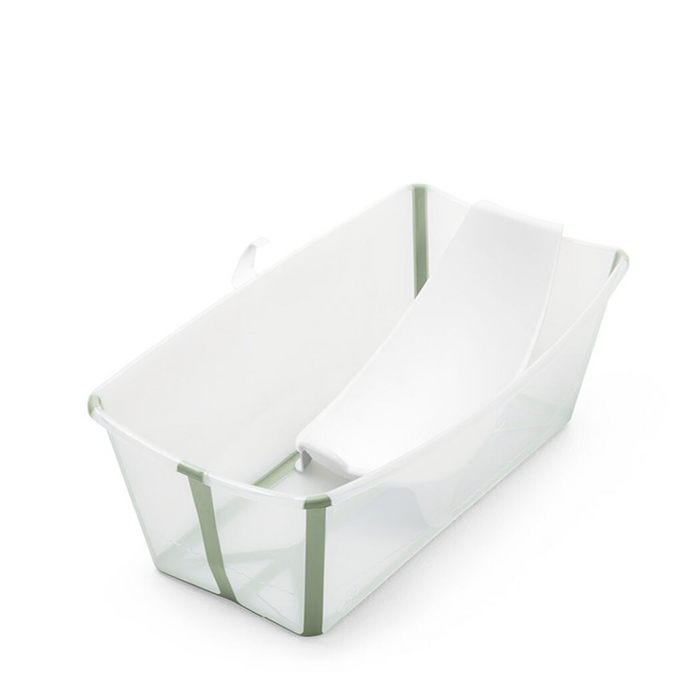 Stokke Flexi Bath Tub with Heat Sensitive Plug and Newborn Support Bundle