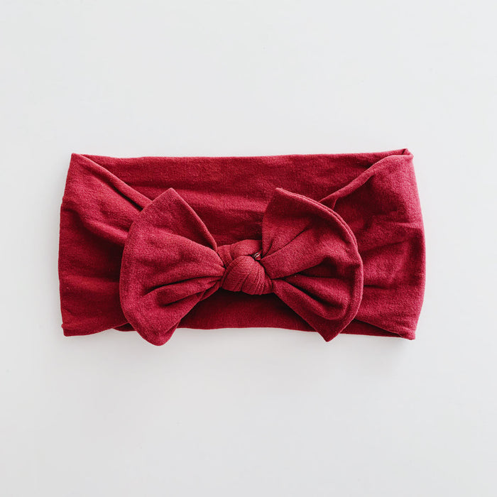 Sugar and Maple Baby Classic Bow Headband - Red