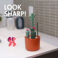 Boon Cacti Bottle Cleaning Brush 4-Piece Set Terracotta