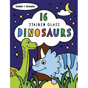 Usborne 16 Stained Glass Dinosaurs